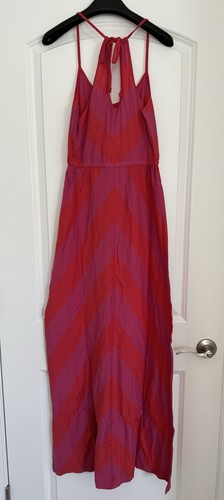 American Eagle Fuchsia/Red Sleeveless Spaghetti Strap Maxi Dress Womens Sz M - Picture 4 of 6
