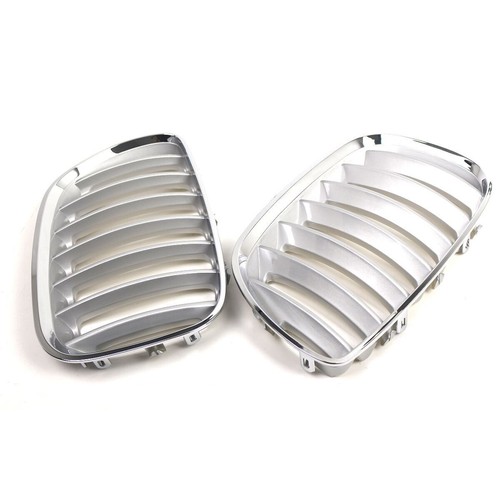 For BMW X5 E53 2004-2006 Left And Right Front Grilles Gills Mesh Chrome - Picture 8 of 8