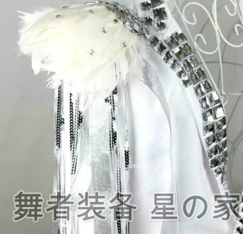 ALTRA Cappotto uomo strass piuma cantante dj danza palco giacca nightclub party top