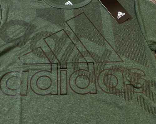 NWT Adidas Boys YMD Army Green/Black/White BIG LOGO Shorts Set Medium - Picture 3 of 4
