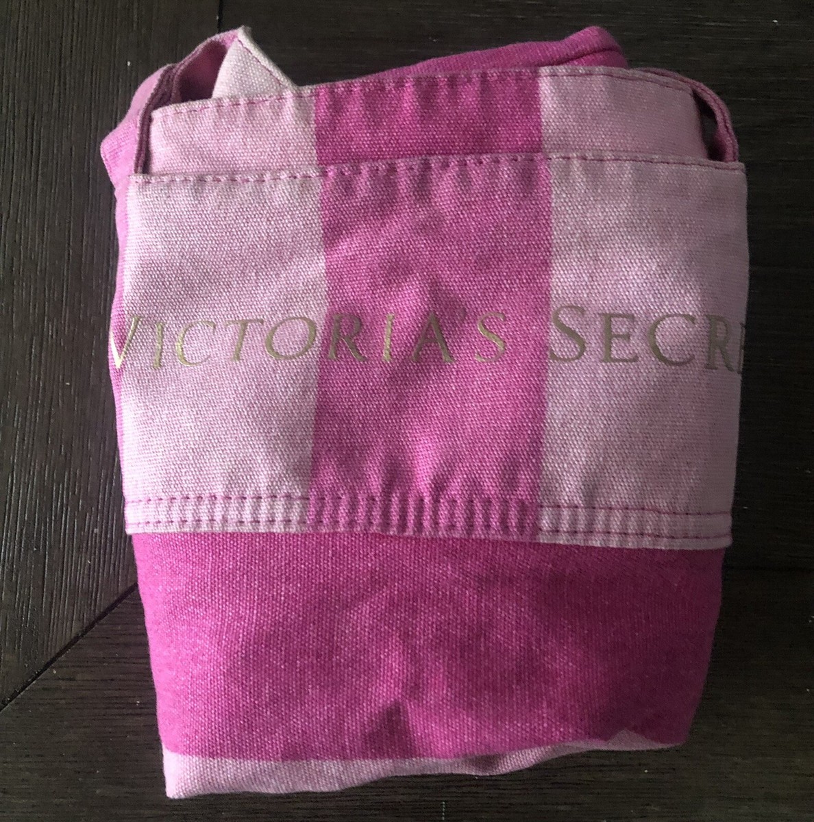 Victoria's Secret Large Pink Striped Iconic Classic Canvas