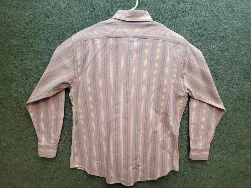 Vintage Members Only Button Up Oxford Shirt L Pink Striped Long Sleeve - Image 2 of 4