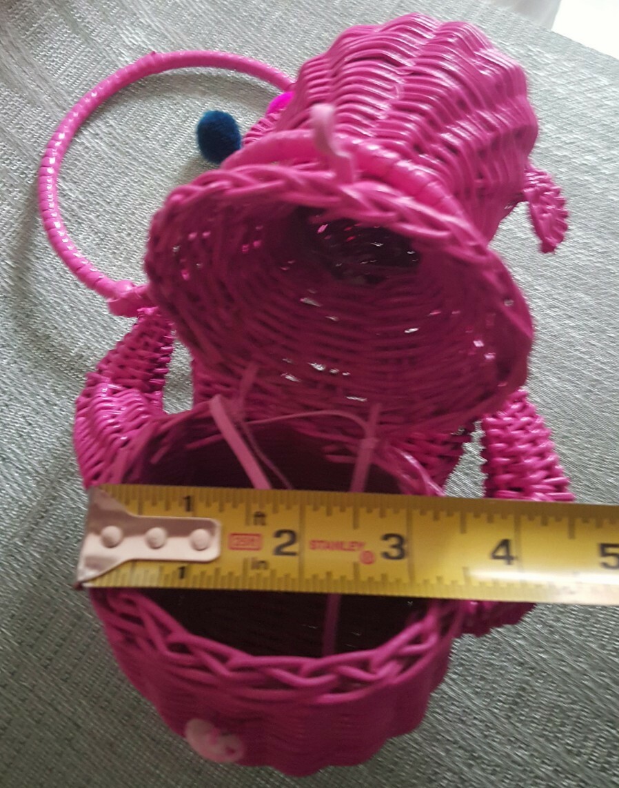 Vintage Wicker Animal Novelty purse 1950s Monkey Wit… Gem