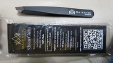 2 NEW Majestic Stainless Steel Slant Tweezer - Eyebrow Tweezers Women and Men
