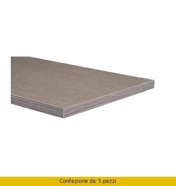 Mensole 60x20 Rovere Grigio Decorlegno Ecopan - Arredo Moderno 5 pz