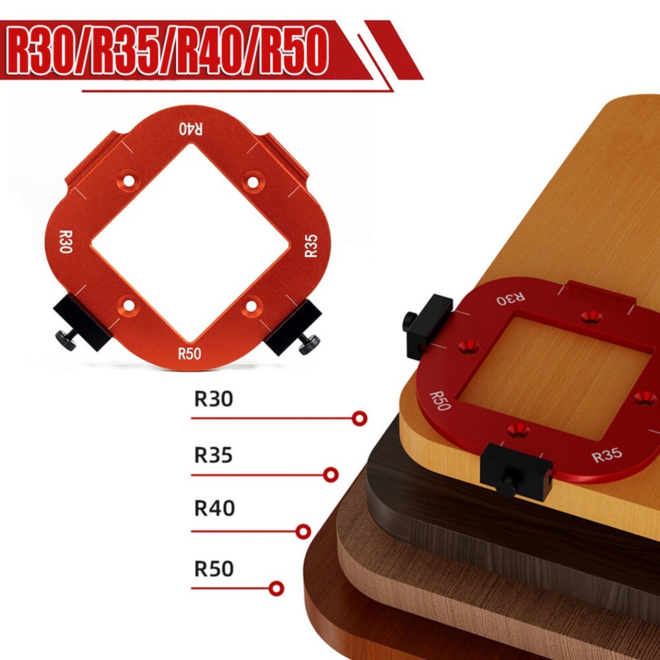 Woodworking Router Templates R30-R50 Radius Jig Arc Angle Positioning ...