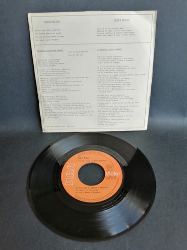 Joan Baez - Ennio Morricone – Here's To You La Ballade Di Sacco E Vanzetti 7" - Bild 2 von 2