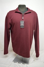 NEW VAN HEUSEN Size M Men's Natural Flex Stretch Classic Fit 1/4 Zip Pull-Over