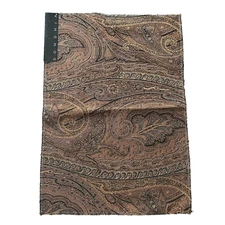 Donghia Toujours Jacquard Fabric 11” x 16” Brown Paisley 100% Cotton France VTG