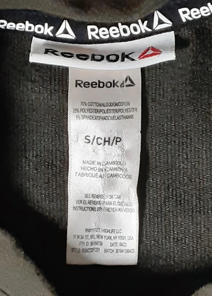 Suéter Reebok Hombre Talla PEQUEÑA, Verde, Bolsillo, Pullover, Manga Larga Foto 2 de 4