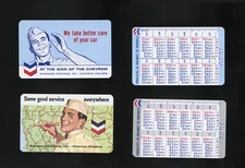 1960 & 1961 CHEVRON DEALERS STANDARD OIL Pocket Calendars 