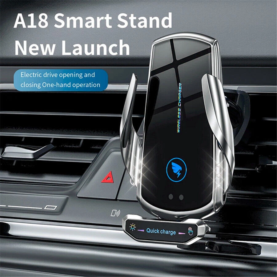 15W Wireless Car Charger Automatic Sensor Clamping Charging Mount Phone Holder - Image 4 of 4