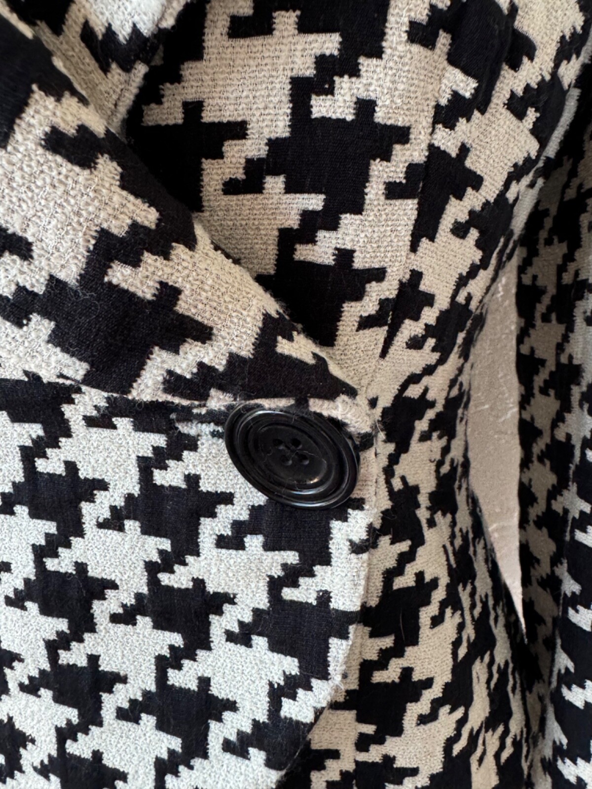 Ellen Tracy black/ white houndstooth pattern jack… - image 5