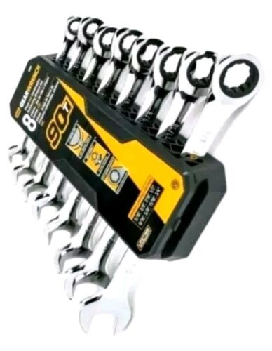 GEARWRENCH SAE 90-Tooth Combination Ratcheting Wrench Tool Set with Tray 8-Pc - Picture 4 of 4