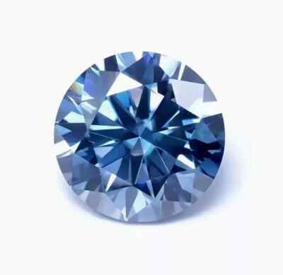 1 CT Natural Blue Diamond Round Cut 6.50mm VVS1 D Grade Certified Stone B05