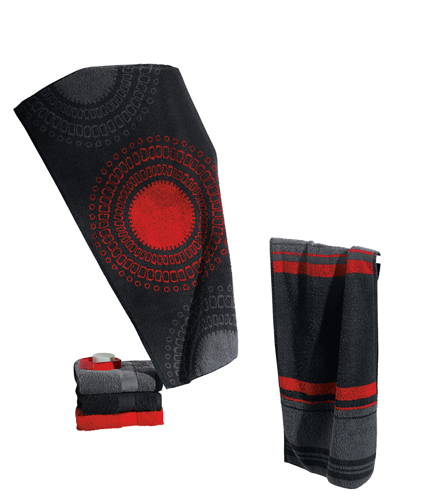 REDBEST Handtuch "Grafik" Walk-Frottier