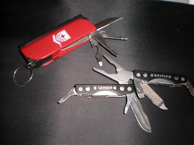 Lot of 2 POCKET Clutch Mini Multi-Plier Knives Knife multi tool GERBER + WEDGE