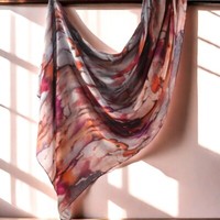 Breathable Hijab Scarf Watercolour Women Turbans Floral Printed Shawl Scarves