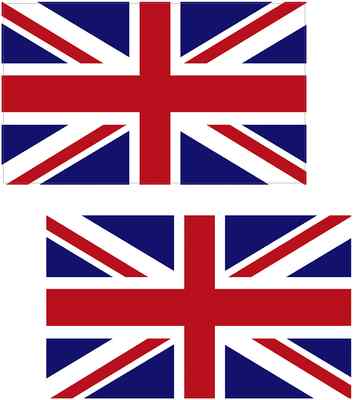2 - 3"x1.5" Great Britain union jack UK British vinyl sticker united ...