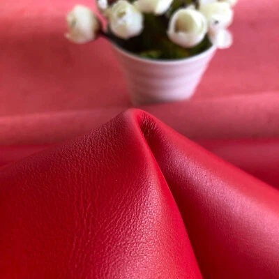 Rotes glattes 100% echtes Rindsleder Stücke Blätter mehrere Größen