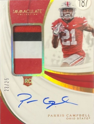 2019 Panini Immaculate Collegiate #120 Parris Campbell Ohio State #23 / 25 Auto