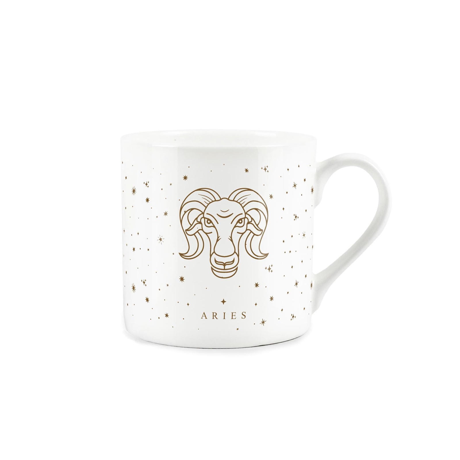 Purely Home Bone China Gold Zodiacs Star Sign Gift Mug - Aries
