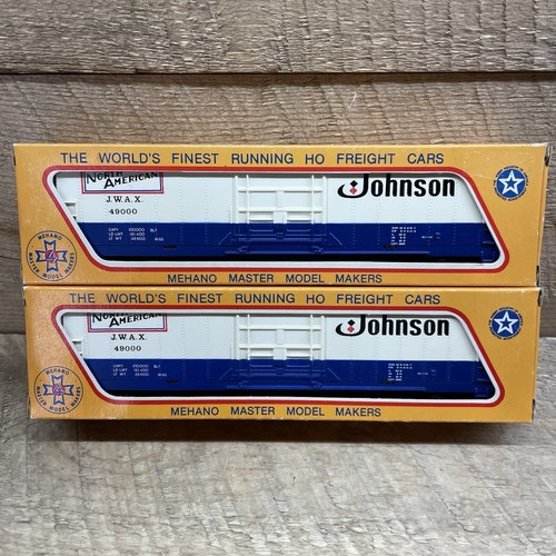 2X Vagón de tren MEHANO escala HO NORTH AMERICAN JOHNSON JWAX 49000 VAGONES DE CARGA NOS | Zustand: New