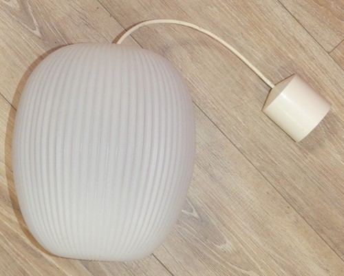 Lampe Kunststoff 60er 70er Erco 2101 Aloys Gangkofner Plisseelampe cocoon retro - Bild 8 von 9