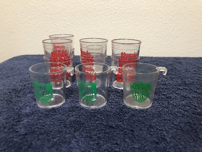 LOT OF 12 NEW PLASTIC GLASSES 9 KAHLUA KOOKA RACHA, 3 HIRAM WALKER SIDE KICK