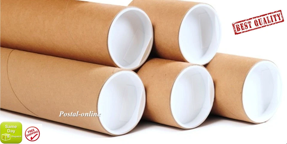 3'' 76 mm 2'' 50mm Cardboard Postal Tubes Caps A4 A3 A0 A1 A2 240 330 450 625