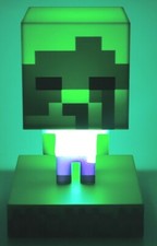 Zombie Night Light Lamp Minecraft Character Paladone Icons 3D 004