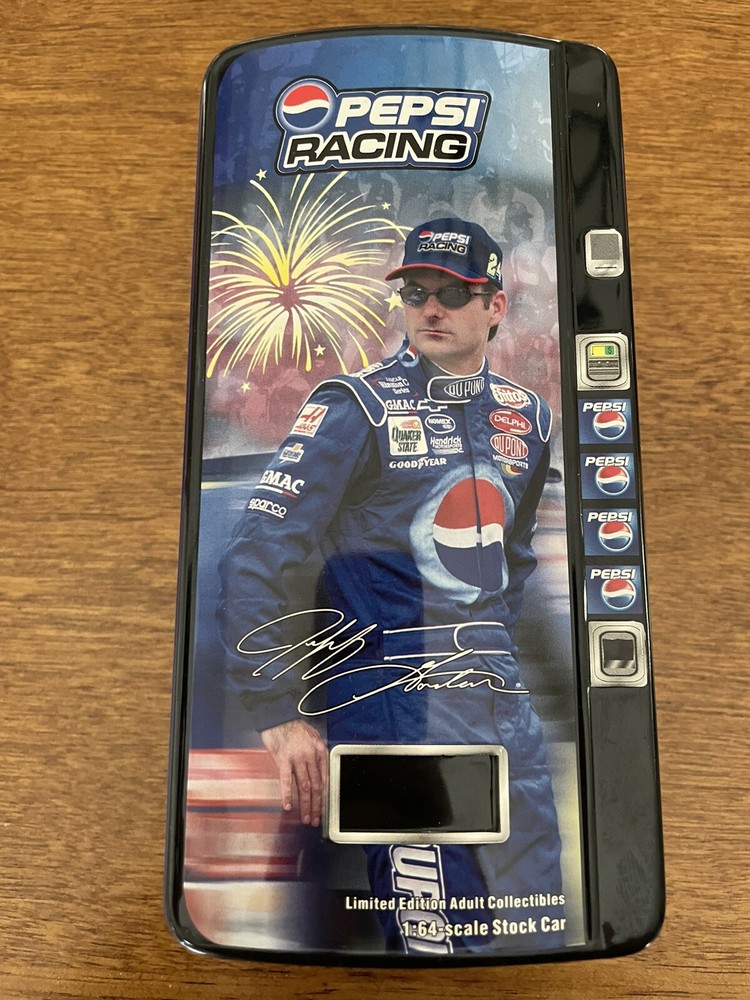 Jeff Gordon Pepsi Racing Limited Edition 1/64 Stock Car Tin Pepsi Machine 2002