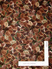 Pine Cone Christmas Lodge Fabric By the Yard Cotton Timeless Treasures C7466