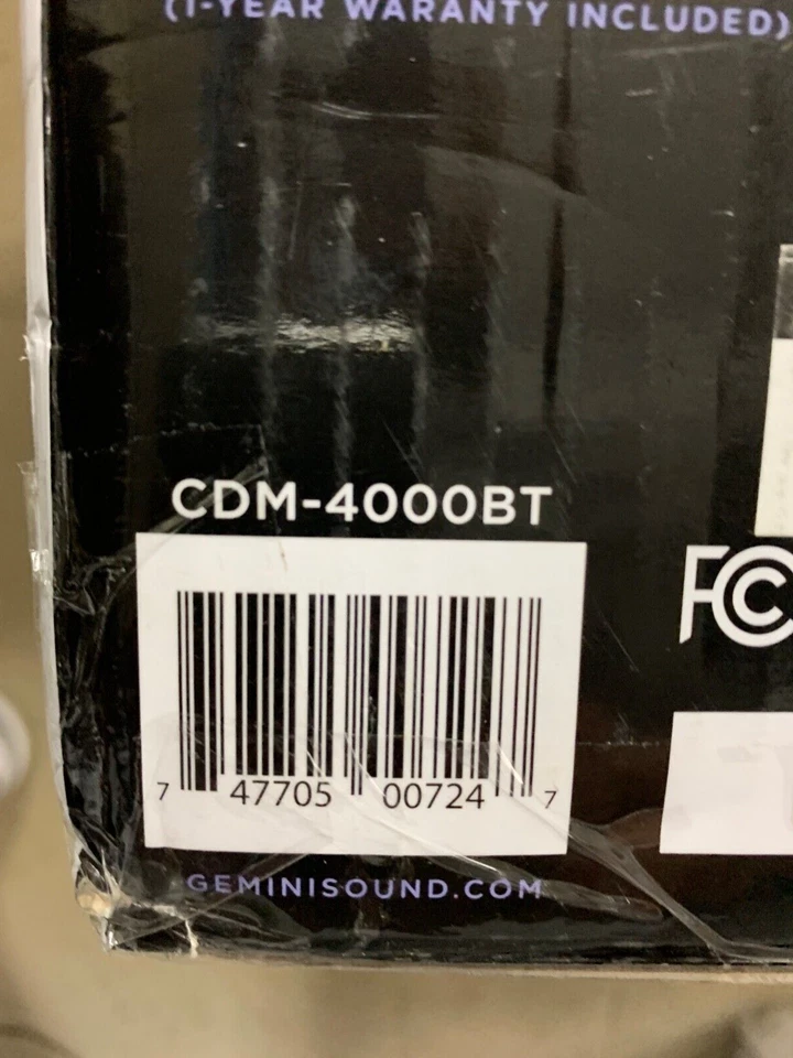 Gemini CDM-4000BT 2-Chan Dual CD/MP3/USB DJ Media Player Controller/Mixer System - Image 4 of 4