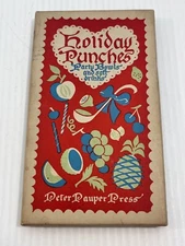 Vintage 1953 Holiday Punches Peter Pauper Press HC Book w/ Case/Box
