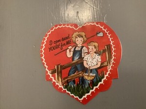 valentine card vintage/1950’s
