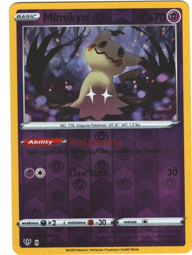 Mimikyu 81/189 Darkness Ablaze Reverse Holo Rare Pokémon TCG | eBay