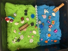 Sensory Bins/Sensory Toys/X-Large Size With Nontoxic Antibacterial Moldable Sand