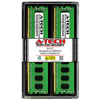 16GB 2x 8GB PC4-2133 RDIMM ASRock Rack D1521D4I C3758D4I-4L Memory RAM