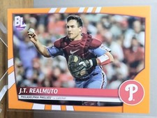 J.T. REALMUTO 2023 Topps Big League Baseball Electric Orange #63 Philadelphia 