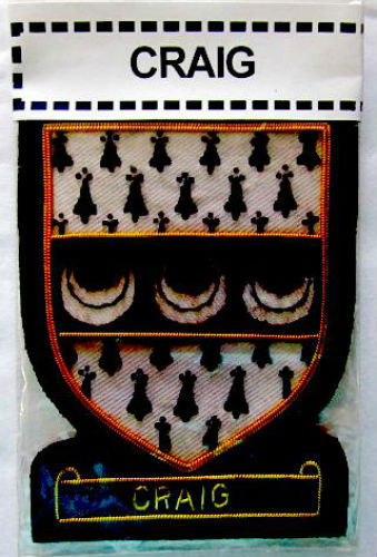 INSIGNIA DE NOMBRE DE CLAN ESCOCÉS CRAIG NUEVA BORDADA A MANO HECHA CP - BUENA OFERTA - Imagen 2 de 6