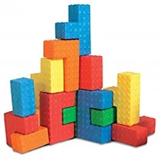 NEW Edushape Easy Grip Soft Foam Sensory Puzzle Play Blocks 18 Piece-