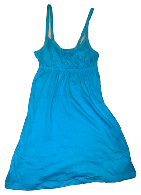 Divided by H&M Turquoise Tank Dress with Front Mini Pocket Elastic Waist US2 NWT