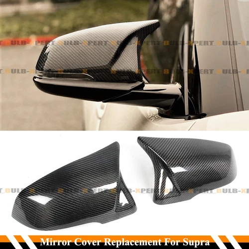 FOR 2020-25 TOYOTA SUPRA A90 M STYLE CARBON FIBER REPLACEMENT MIRROR COVERS CAPS