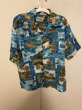 VINTAGE WAIKIKI HOLIDAY HAWAIIAN SHIRT DOUBLE POCKET Large