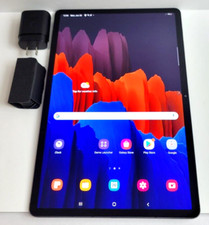 Samsung Galaxy Tab S7+ Plus 512GB, Wi-Fi, 12.4 in Mystic Black No S-Pen GOOD!