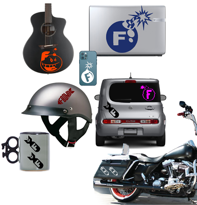 Car Sticker F Bomb: Design #7 Vinyl Decal Sticker Car Window Bumper ...