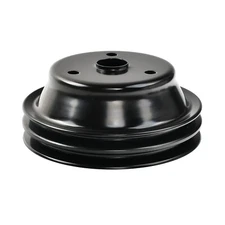 2 Double Groove LWP Long Water Pump Crankshaft Pulley For Chevy SBC 262 350 400