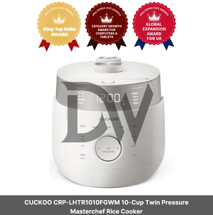 CUCKOO CRP-LHTR1010FGWM 10-Cup Twin Pressure Masterchef Rice Cooker/220V/EU PLUG