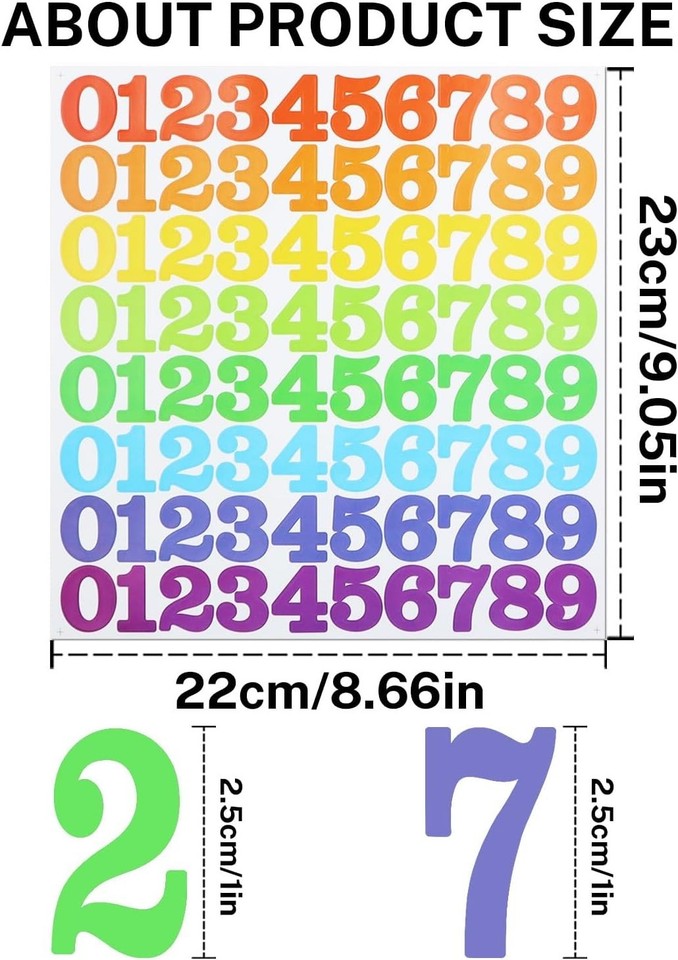 1 Inch Number Stickers for Inventory and Classification, Waterproof ...